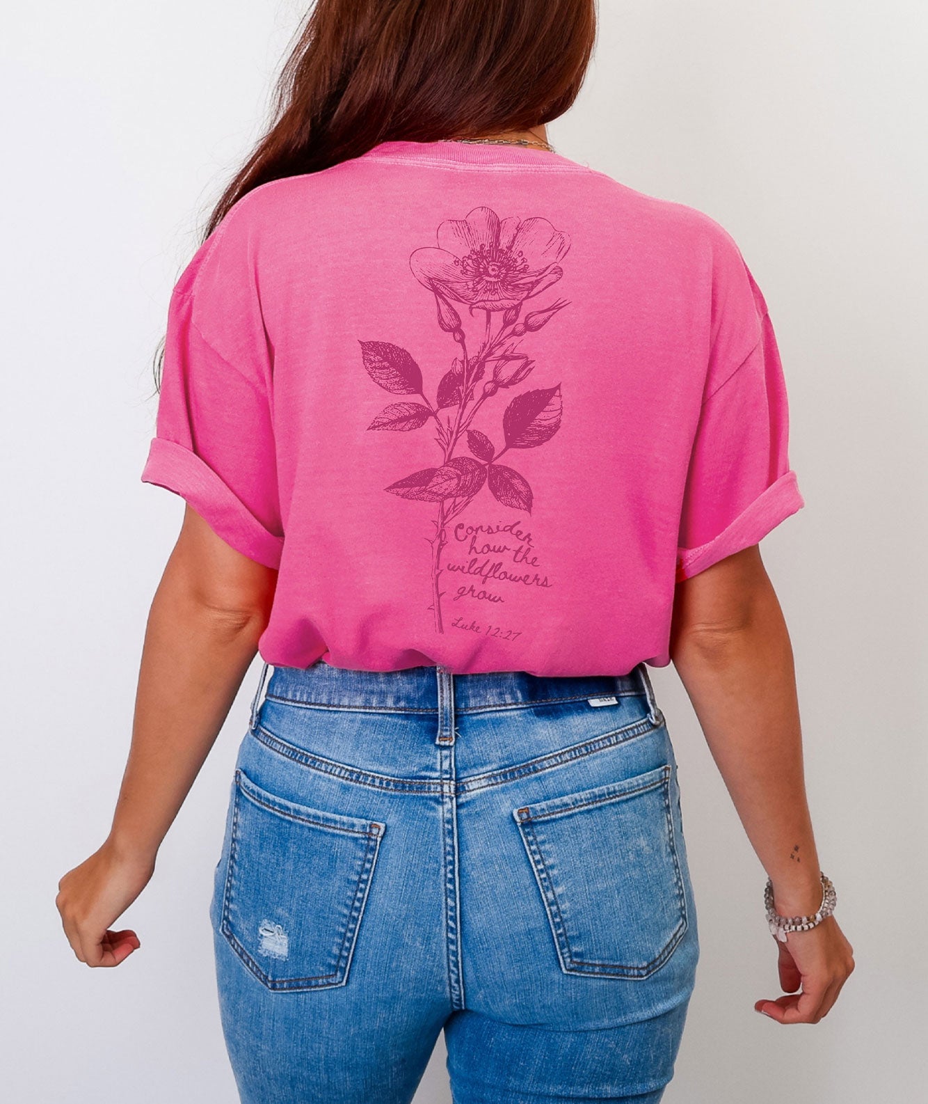 Consider The Wildflowers Tee - Crunchberry